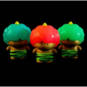 GOROPIKODON GLOW IN THE DARK THREE FIGURE SET